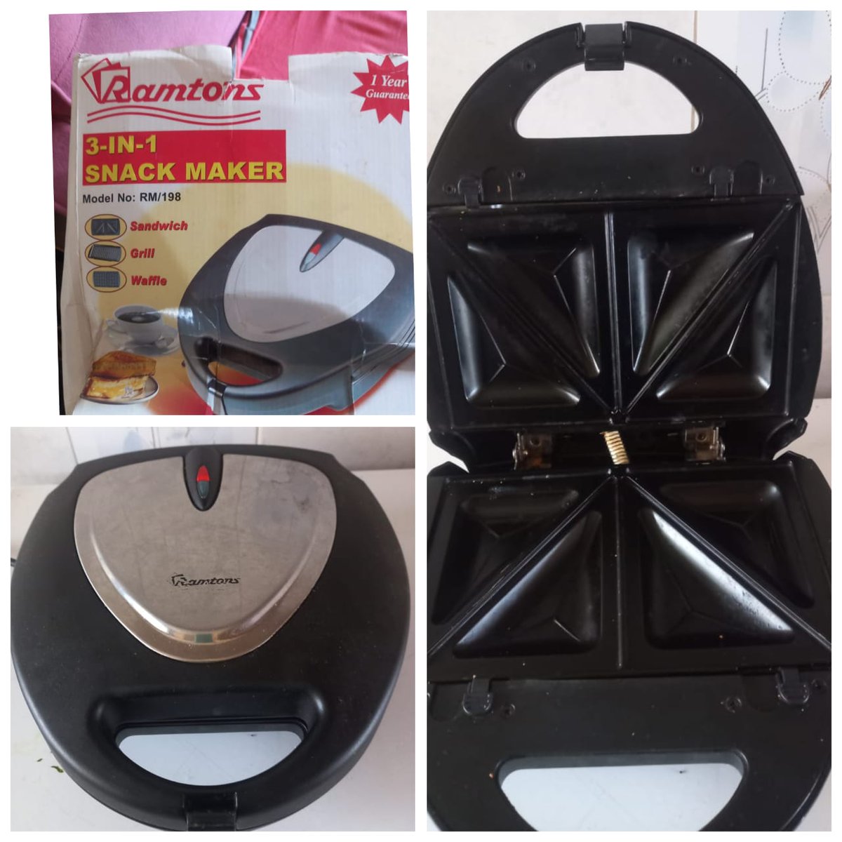 KenyaRian90029's tweet photo. @MyRamtons My beloved Ramtons 3in1 snack maker model no. RM/198 ,been with me for the last 12 years and it's still in good condition. @MyRamtons
#MyRamtonsStory #RamtonsBuiltToLast.
#Ramtons #Kenya https://t.co/5RDVSd80Th