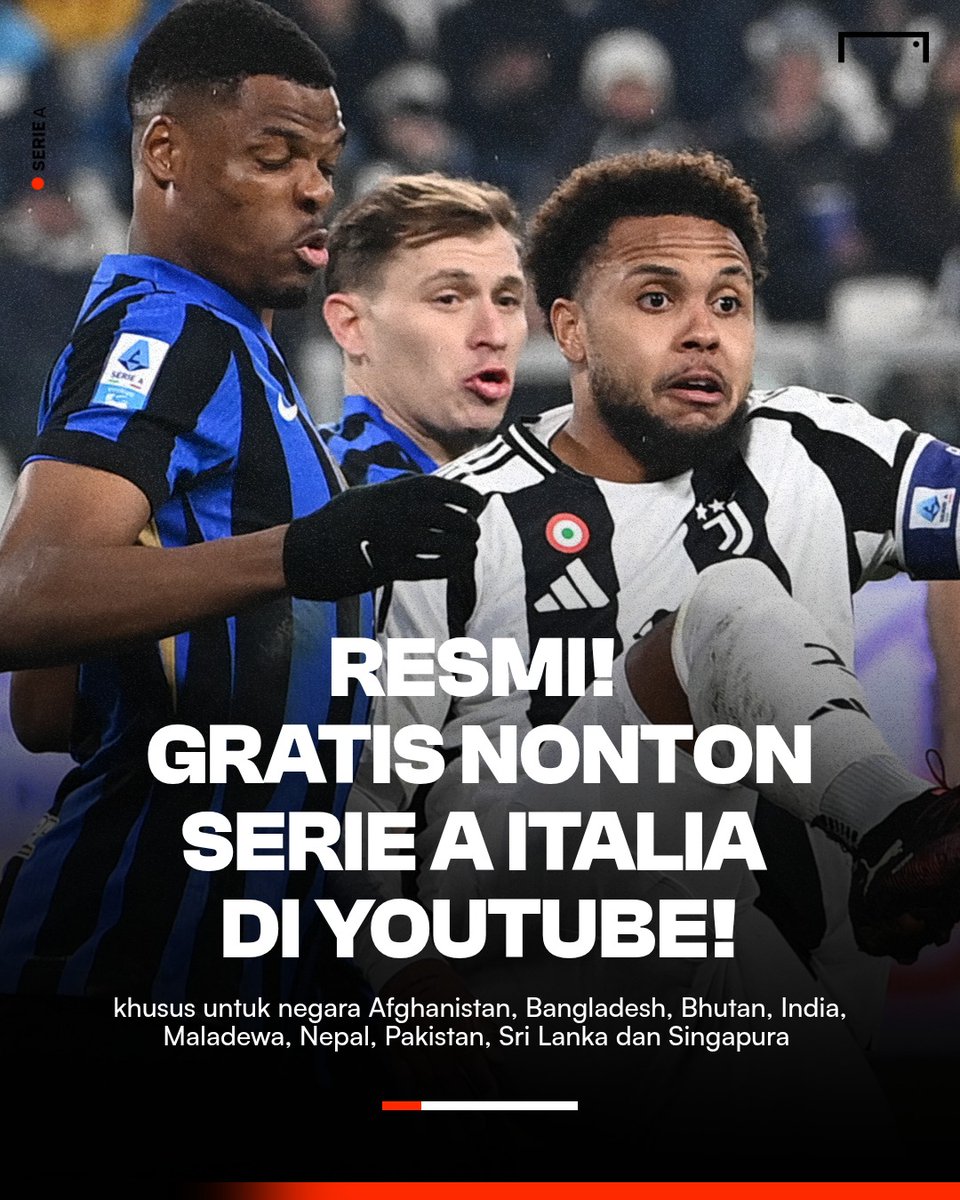 SERIE A GRATIS DI YOUTUBE!

Serie A Italia mengumumkan melalui media sosial bahwa seluruh pertandingan mulai pekan ketiga akan disiarkan secara GRATIS di youtube resmi mereka.

TAPI, tidak untuk seluruh dunia, hanya BEBERAPA NEGARA yang disinyalir tidak terjalin kesepakatan hak