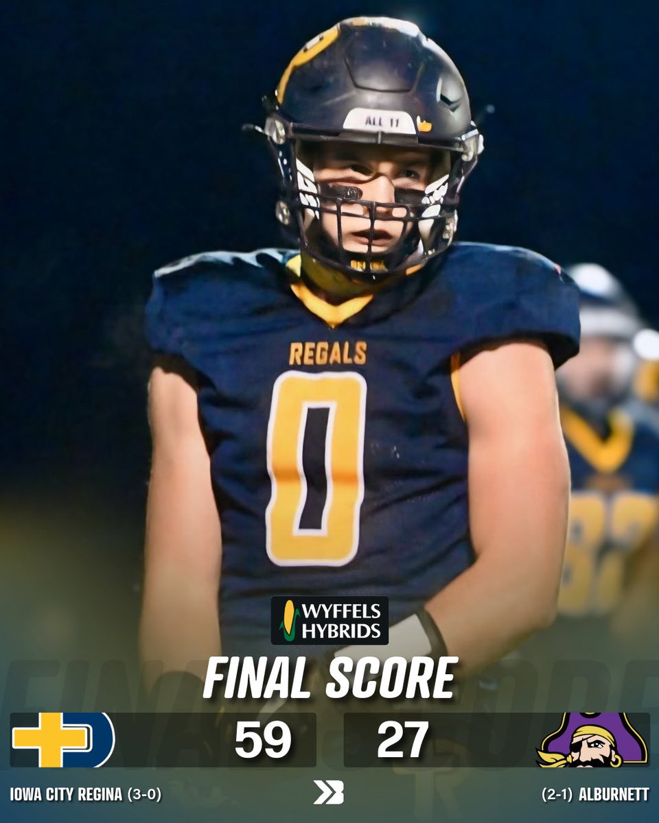 Regina makes a massive statement taking down Alburnett 👀

The Regals are every bit of legit.

#iahsfb Instagram