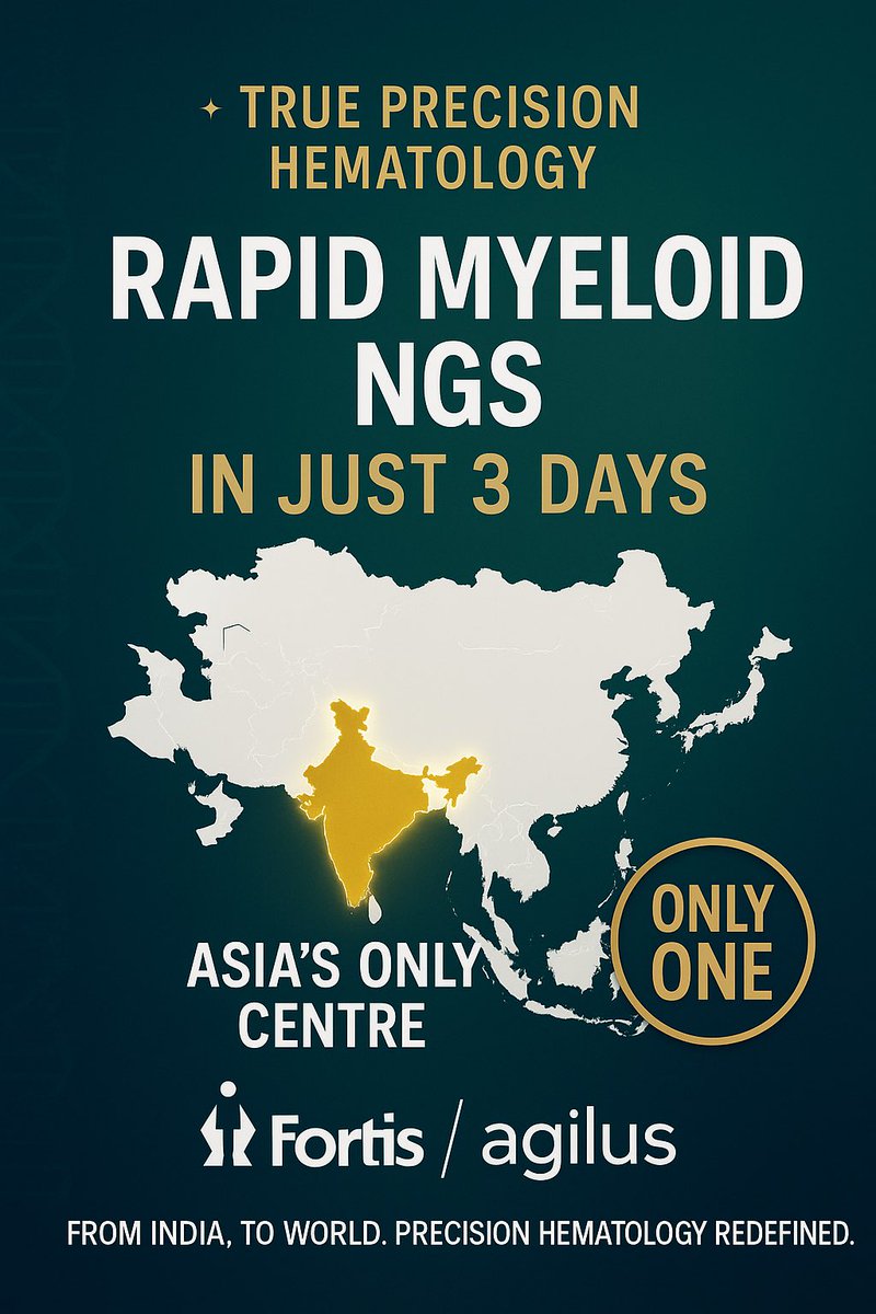Precision hematology redefined <a href="/nikhil91sjmc/">Nikhil M Kumar</a> thankful to <a href="/drshrinidhi2020/">Shrinidhi Nathany</a> making India proud <a href="/fortis_hospital/">Fortis Healthcare</a> <a href="/agilusDx/">Agilus Diagnostics</a> <a href="/DrNeha90356702/">Dr. Neha Panda</a>