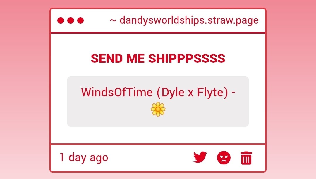 Dandys_Ships's tweet photo. This submitted ship is #Windsoftime (Dyle x Flyte) thank you for your submission!! #dandysworldflyte #dandysworlddyle https://t.co/8Cjznj83y3