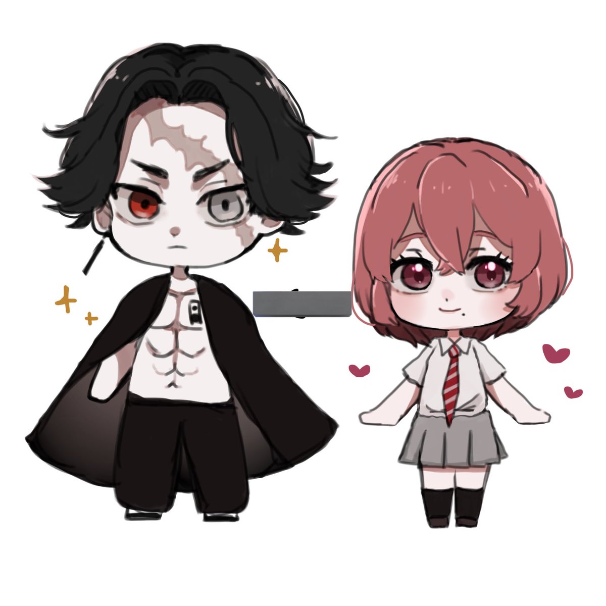 練習で描いた2人😌