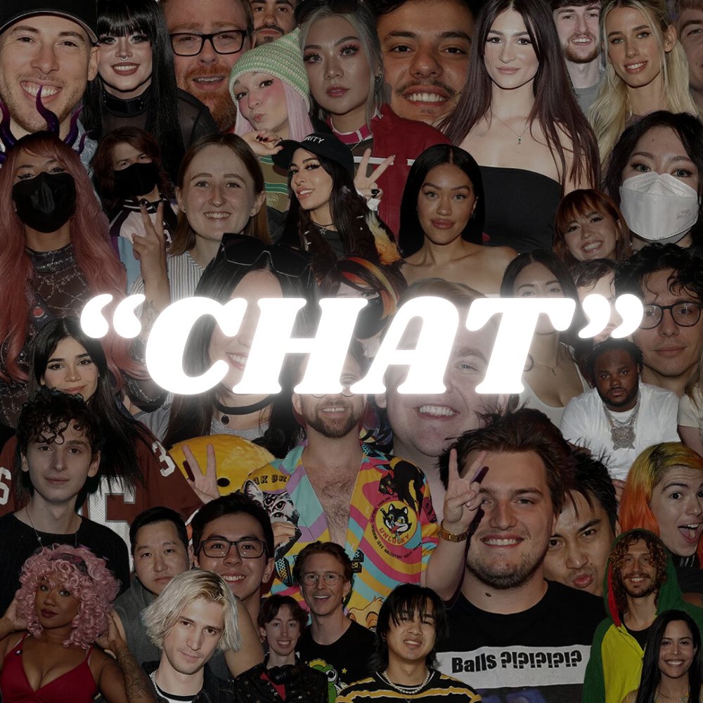 It's the strongest the streamer meta has ever been and CHAT hasn't run yet??

This is the single most used and known word in the streaming world.

Yo chat are we going to millions?