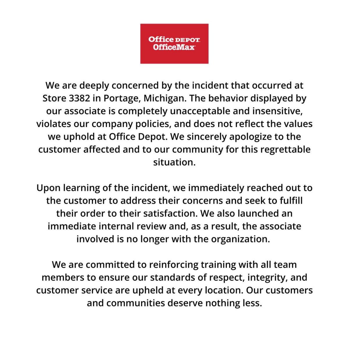 🚨BREAKING: Office Depot has fired the employees who refused to print Charlie Kirk tribute flyers, the company confirmed.