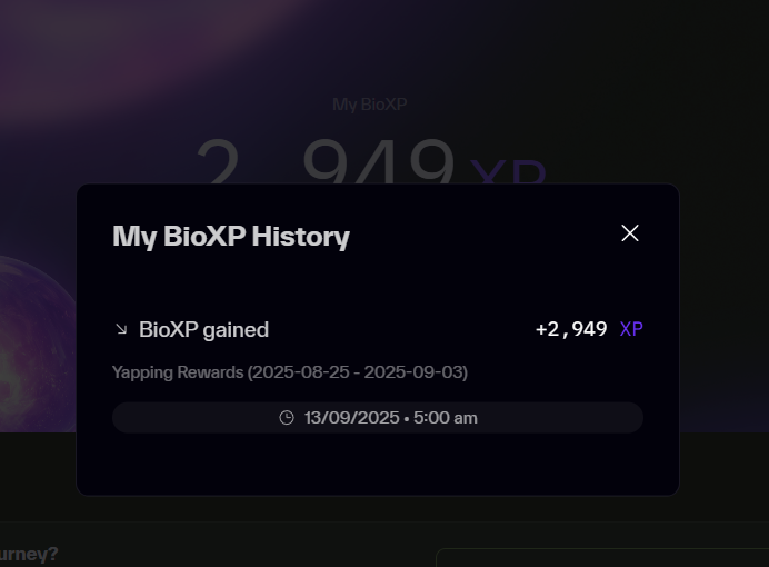 FinAna186's tweet photo. Today I received 2,949 BioXP through Yapping Rewards, and I couldn’t be more thankful to @BioProtocol 🙌. These rewards are not only encouraging but also a reminder of how far we’ve come together in building the future of open science. Many more milestones ahead 🌟
#BioXP #veBIO https://t.co/94kEAoRI0N