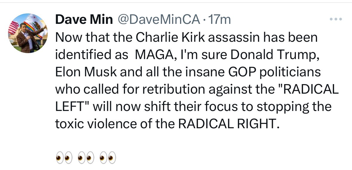 This is a real post just put up by Congressman Dave Min.

<a href="/DaveMinCA/">Dave Min</a> <a href="/CongressMin/">Rep. Dave Min</a>