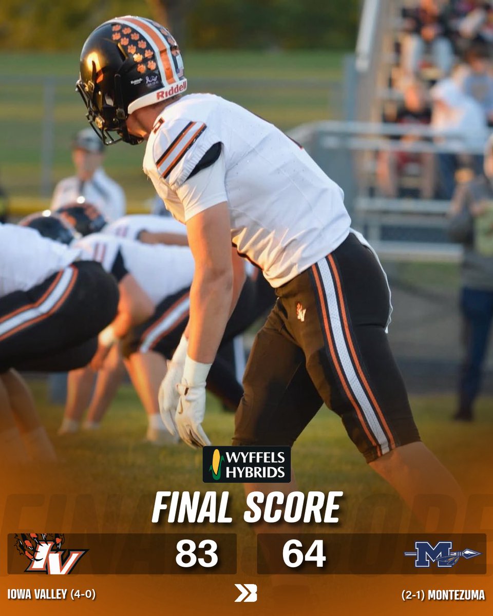 Iowa Valley drops 83 points to take down Montezuma 👀

A good old 8-man shootout 😏

#iahsfb ivhsstudentphoto