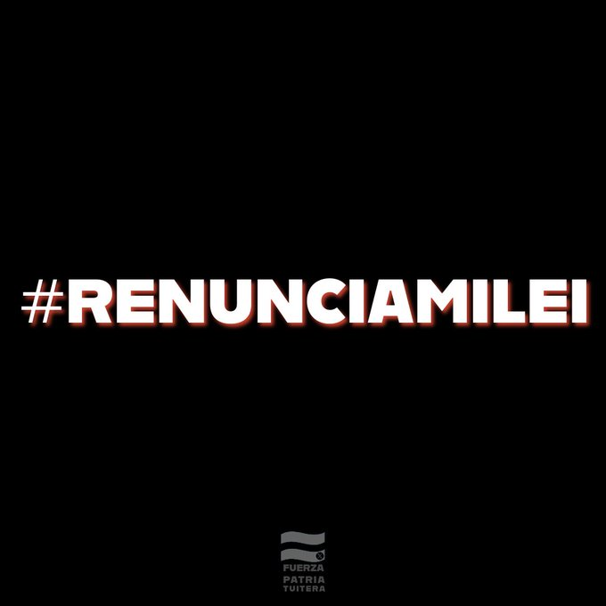 #RENUNCIAMILEI #KARINAESALTACOIMERA