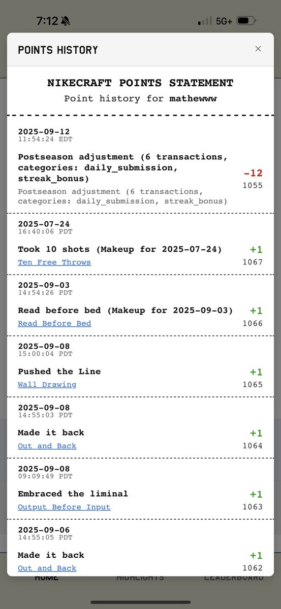 _MMMMATHEW's tweet photo. @tom_sachs Hopefully these points get added back on. Got deducted points for continuing during the postseason. https://t.co/vnhud3Gf3r