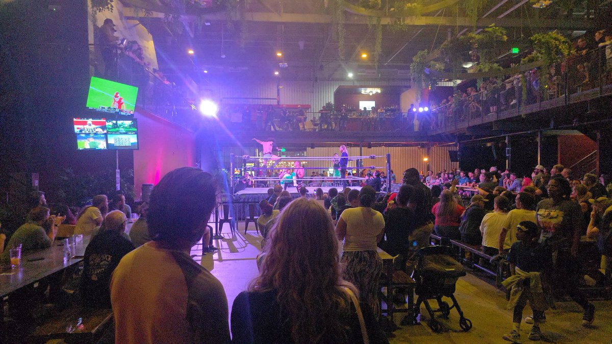 RMPWrestling's tweet photo. Another great crowd for RMP Ignition at The Local Drive Hangar inside Stanley Marketplace!

#prowrestling #rmpwrestling #rmpignition #stanleymarketplace #localdrive #stapleton #colorado https://t.co/su4YmrRTDS