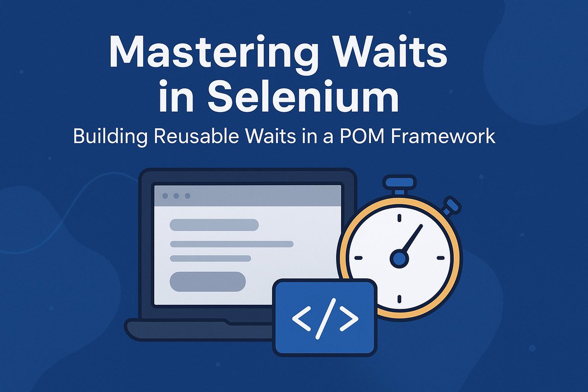 I just published 🕒 Mastering Waits in Selenium: Building Reusable Waits in a POM Framework medium.com/p/mastering-wa…