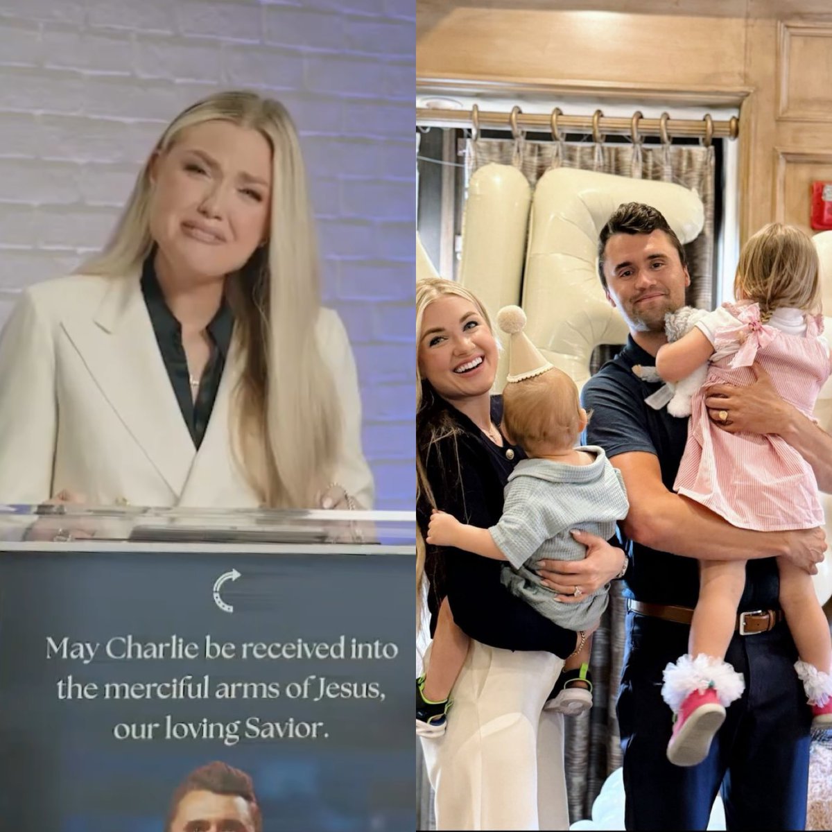 Erika Kirk : "Our daughter said: " Mommy, I missed you.' I said, I missed you too. She goes, 'where's daddy?' She's 3."

"I said, 'Baby, daddy loves you so much. He's on a work trip with Jesus, so he can afford your blueberry budget. ‘’

This made me tear up 

Charlie Kirk’s wife