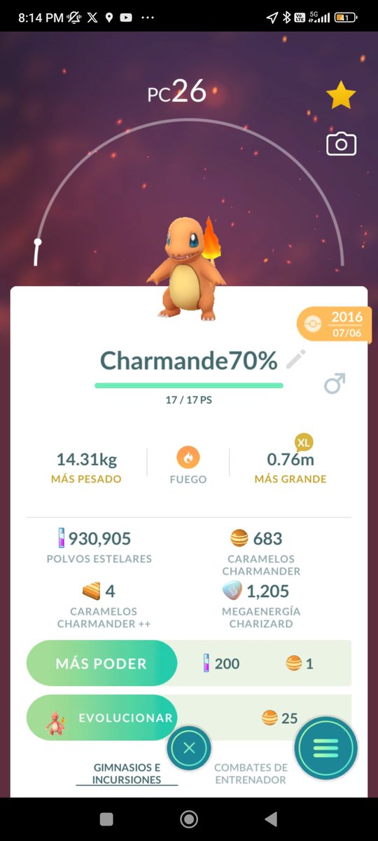 JAZZMEROL's tweet photo. @PokemonGoAppLA Mi inicial, así o más veterano? https://t.co/aRQx1oxkL3