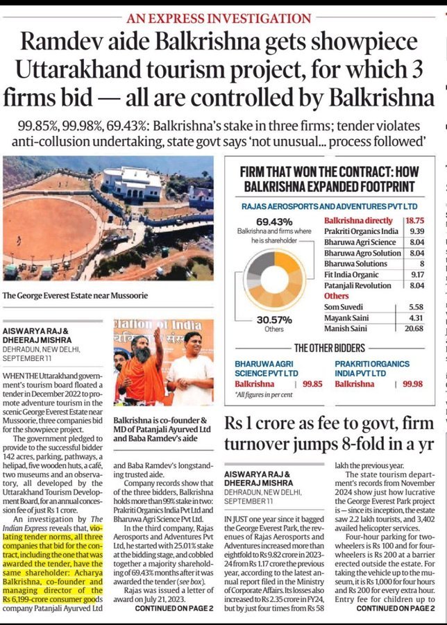 freetohumanity's tweet image. Why is #Uttarakhand government patronizing lala #Ramdev. Shameful that his frauds are still getting accepted by the government.  All projects given to him must be terminated.