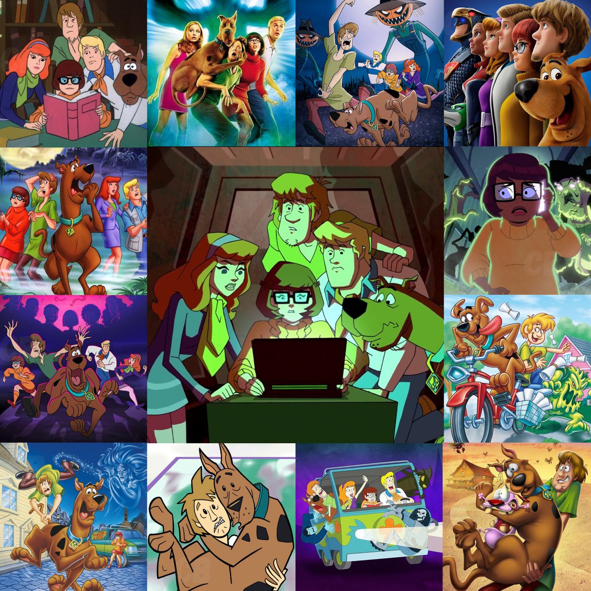 TheCartoonBase's tweet image. In honor of Scooby Doo’s 56th birthday, what’s your favorite version of the Mystery Inc?