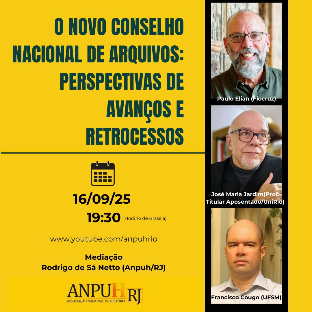 Olá, venha debater conosco na próxima 3ª, 16/9, às 19:30 pelo canal da Anpuh-Rio no YouTube (youtube.com/anpuhrio) <a href="/ANPUH/">ANPUH-BRASIL</a>