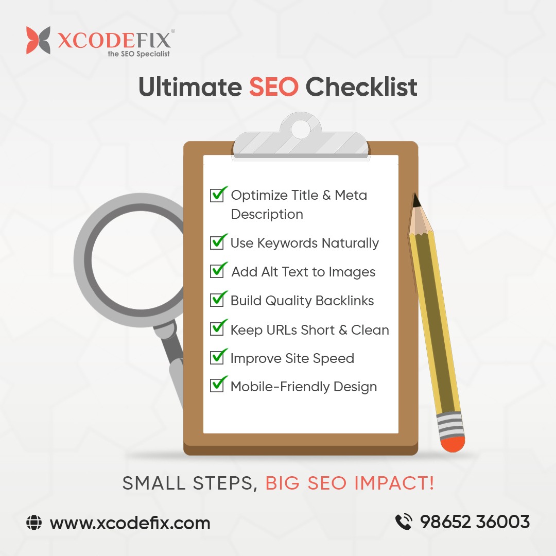 xcodefix's tweet image. 🚀 Small SEO steps = Big results!
✅ Optimize titles &amp;amp; meta
✅ Use keywords naturally
✅ Alt text, backlinks, speed &amp;amp; mobile-friendly design
Grow smarter with SEO! 🌍📈
#seo #digitalmarketing #xcodefix