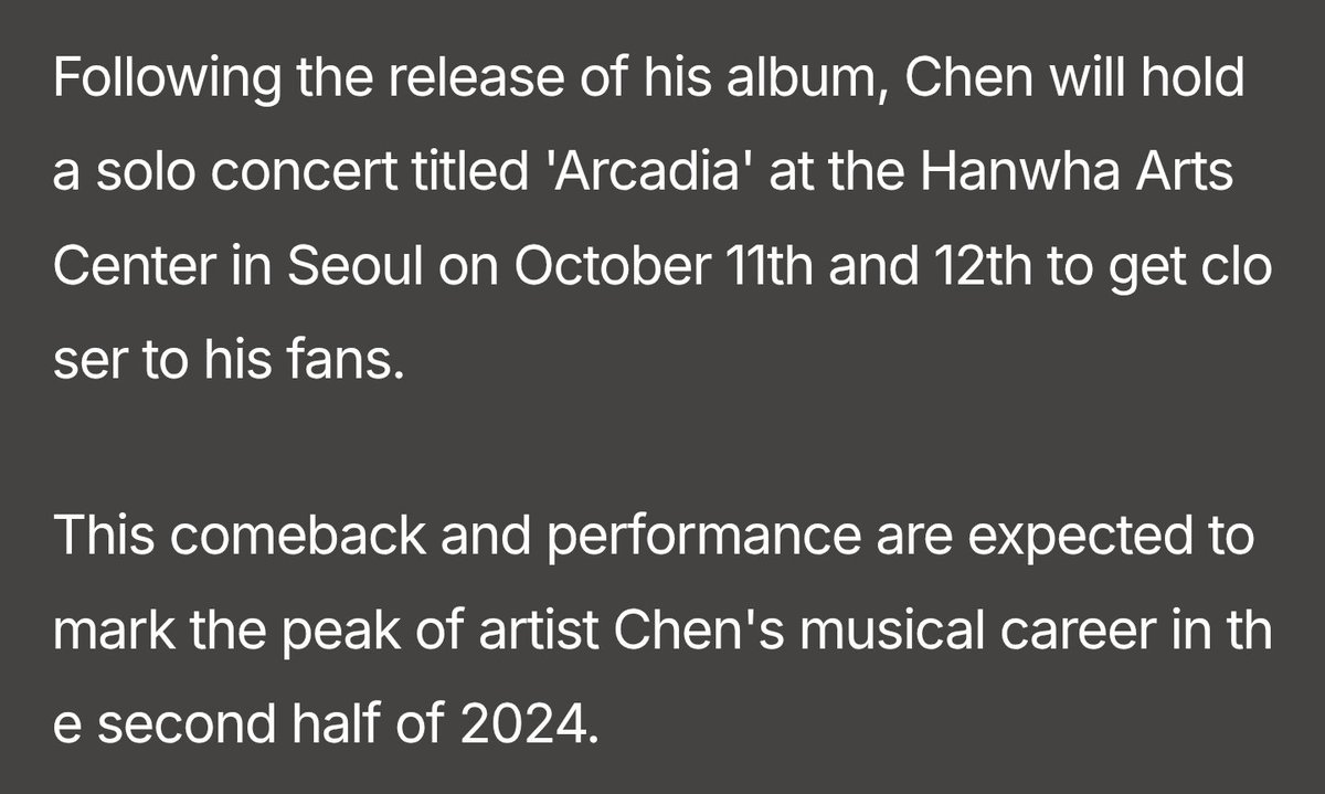 Another news article about CHEN's comeback &amp; ARCADIA Concept Photos ✨️🌎

"EXO's Chen unveils concept photos for his fifth mini-album, "Arcadia," showcasing his expanding musical world through dreamlike visuals."

🔗: ttlnews.com/news/articleVi…

#CHEN #첸 #김종대 #Arcadia