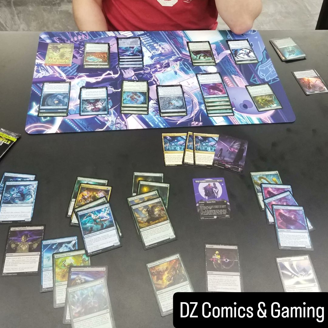 DZComics's tweet photo. Congrats to Sumner for winning this week's Magic: The Gathering tournament! His mastery of the game was on full display, with Knight Luminary and Vote Out proving to be the stars of his deck.
#DZComicsandGaming #ByGeeksForGeeks #MagicTheGathering #GeekLife #NerdLife #Oklahoma #GoodVibes #TCG #MTG