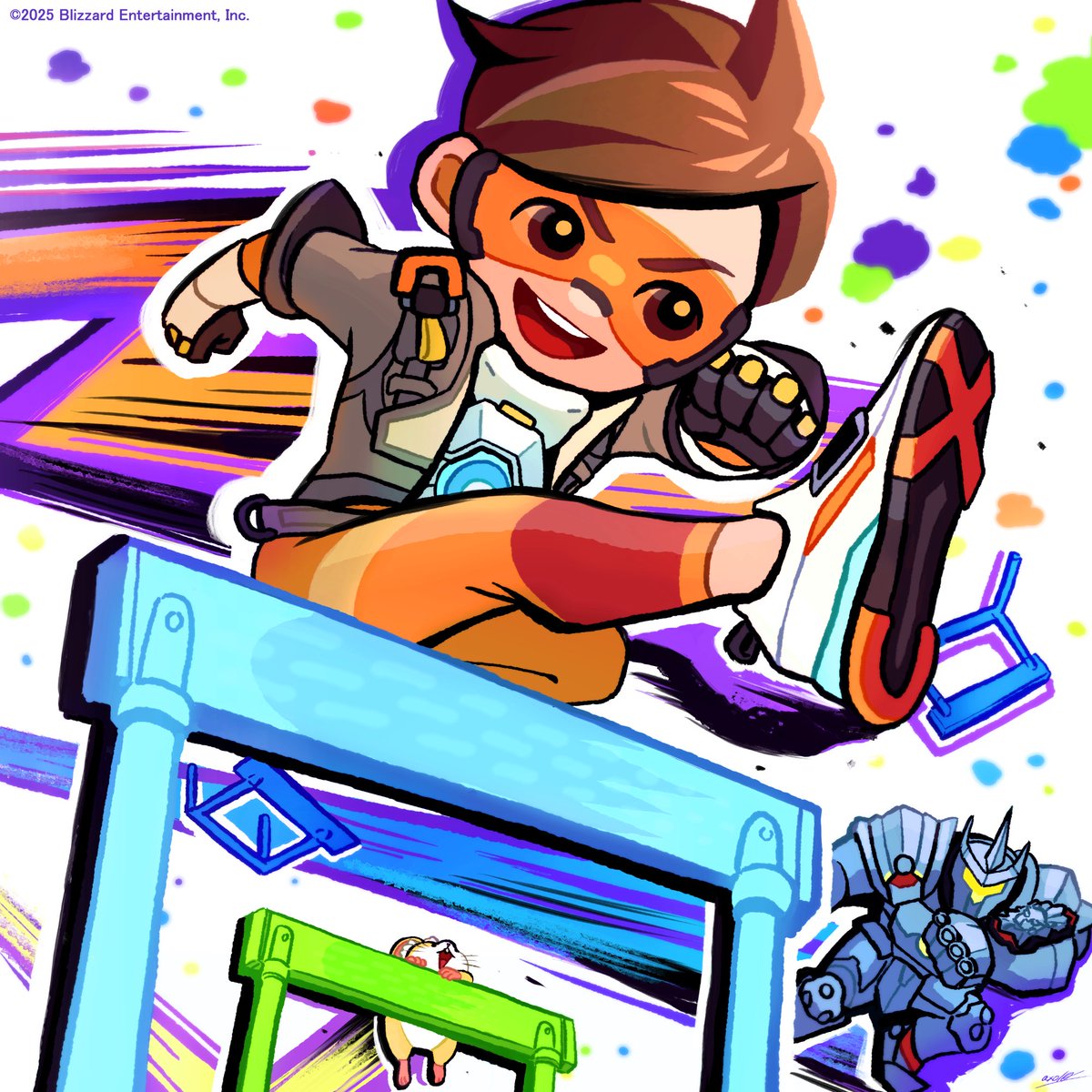 まだまだ暑いけど…気分だけはスポーツの秋！🍂
ハードル走に挑むオーバーウォッチのヒーローたちを応援しよう！🏃‍♂️💨

🎨<a href="/axolotl830/">🌿axolo🌿</a> 

#世界陸上
#スポーツの秋
#オーバーウォッチ2