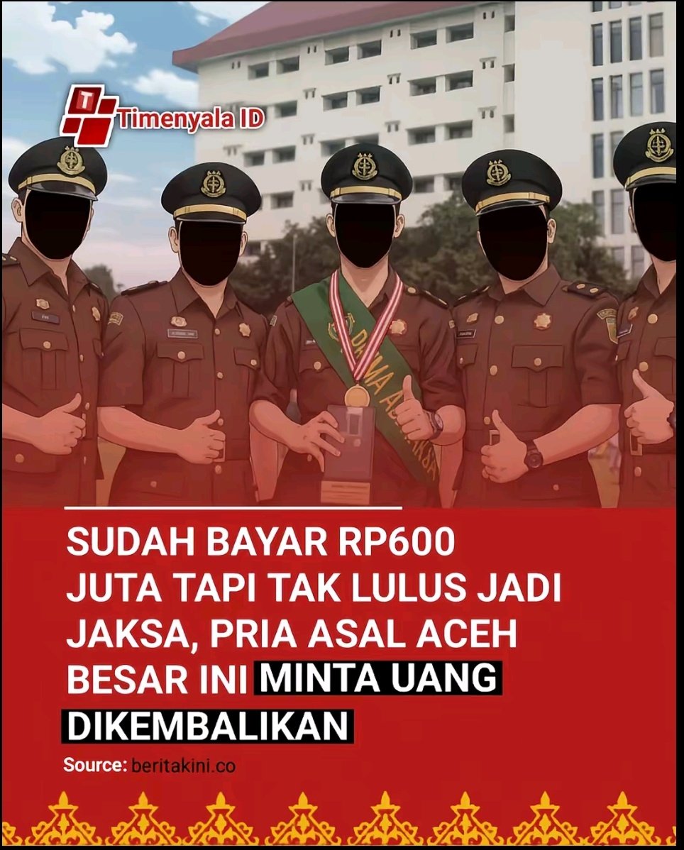 KangManto123's tweet photo. ‼️
Masuk dr awal aja sudah main sogok..... gmn mau bersih kalau sudah jadi Jaksa? https://t.co/RFBPzqoAU7
