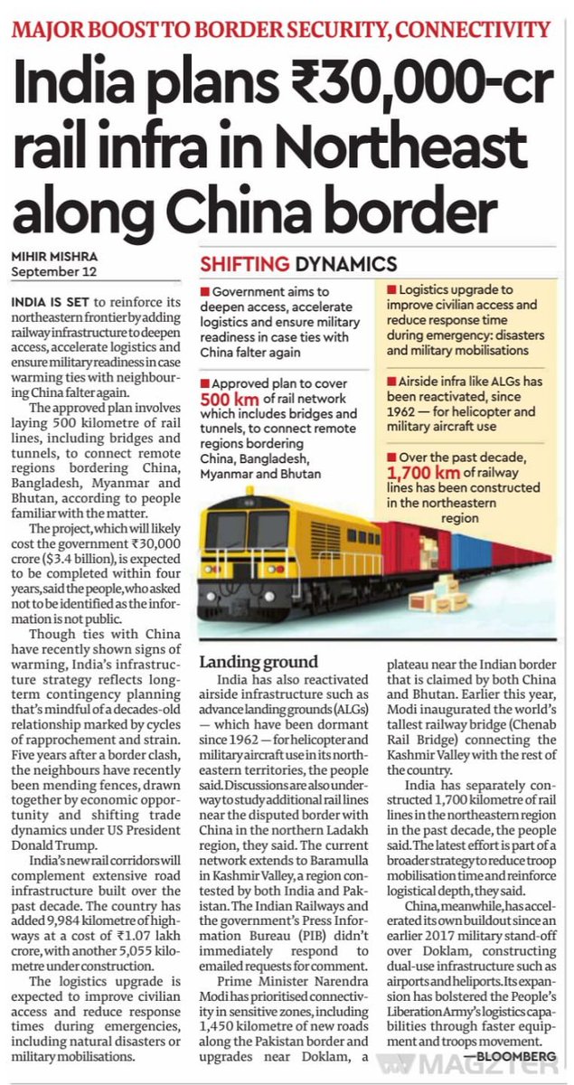 Anuraag_Shukla's tweet photo. Having lived and traveled in the Northeast, I’ve seen firsthand how critical infrastructure was long ignored. Remote towns cut off by poor roads and rail gaps shaped daily life.

GoI will spend ₹30,000 cr to build 500 km of new rail infra in the Northeast. https://t.co/isV519xguB