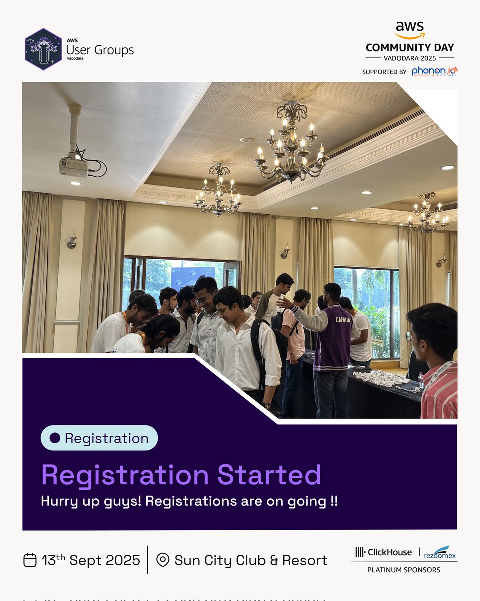 awsugbdq's tweet image. 🎤 Kickstarting the day – registrations are happening right now! #ACD2025 #AWSCommunityDay