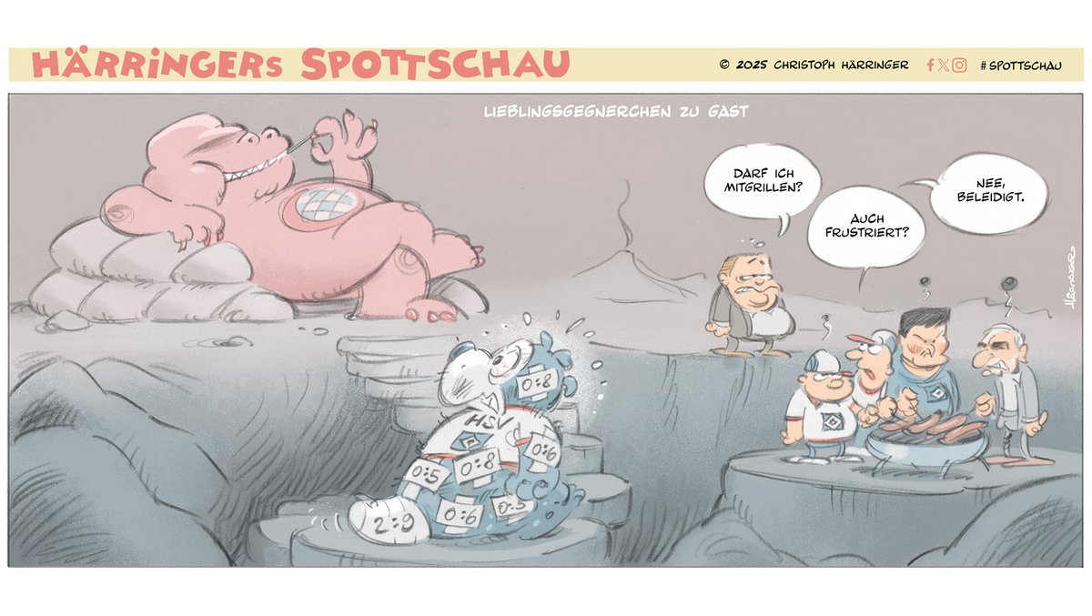 Nr. 1327 #bundesliga #fcbayern #hsv

spottschau.com

Soeben erschienen: das neue Jahrbuch 2025 (Hardcover, 48 Seiten, 12,90€, Versand gratis). Ihr könnt es hier ordern:
spottschau.company.site/Härringers-Spo…