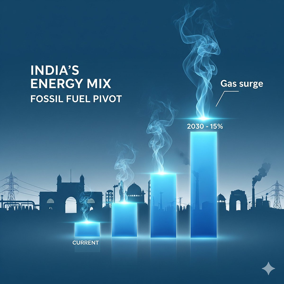 India plans to triple natural gas share to 15% by 2030, balancing energy security &amp; renewables. ⛽🌏
#NaturalGasIndia #EnergyTransition #CleanFuel #SustainableEnergy #FossilFuelPivot

📌newscript.co.in/india-plots-dr…