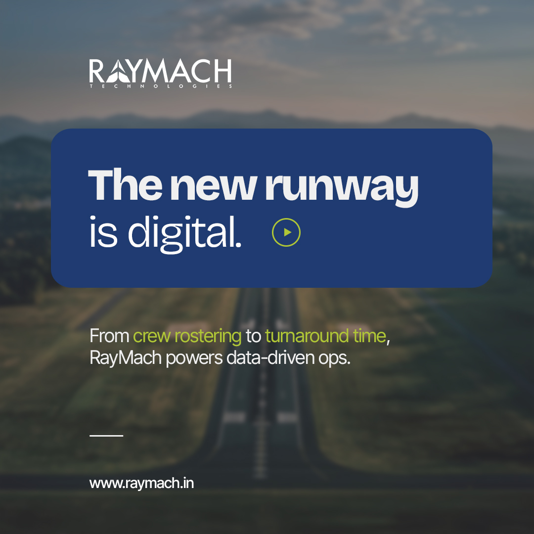 RaymachTech's tweet image. Runways may still be made of concrete, but operations? They&apos;re all digital now. 

At RayMach, we turn every data point into an opportunity for efficiency—from dynamic crew rostering to faster turnaround time.
#RayMach #AviationTech #DigitalTransformation #CrewPlanning