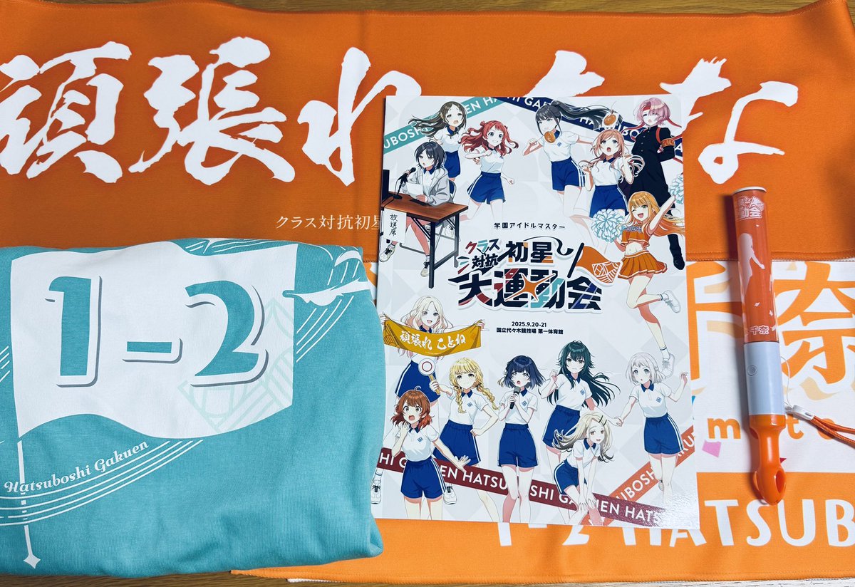 これ！！届いたグッズの一部！！
当日が楽しみ〜