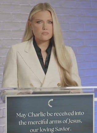 Can someone tell her it’s not cool to hold a Press Conference before you’ve even buried your husband.
Is it about morning or publicity?
#CharlieKirkshot 
#ErikaKirk 
#showsomerespect