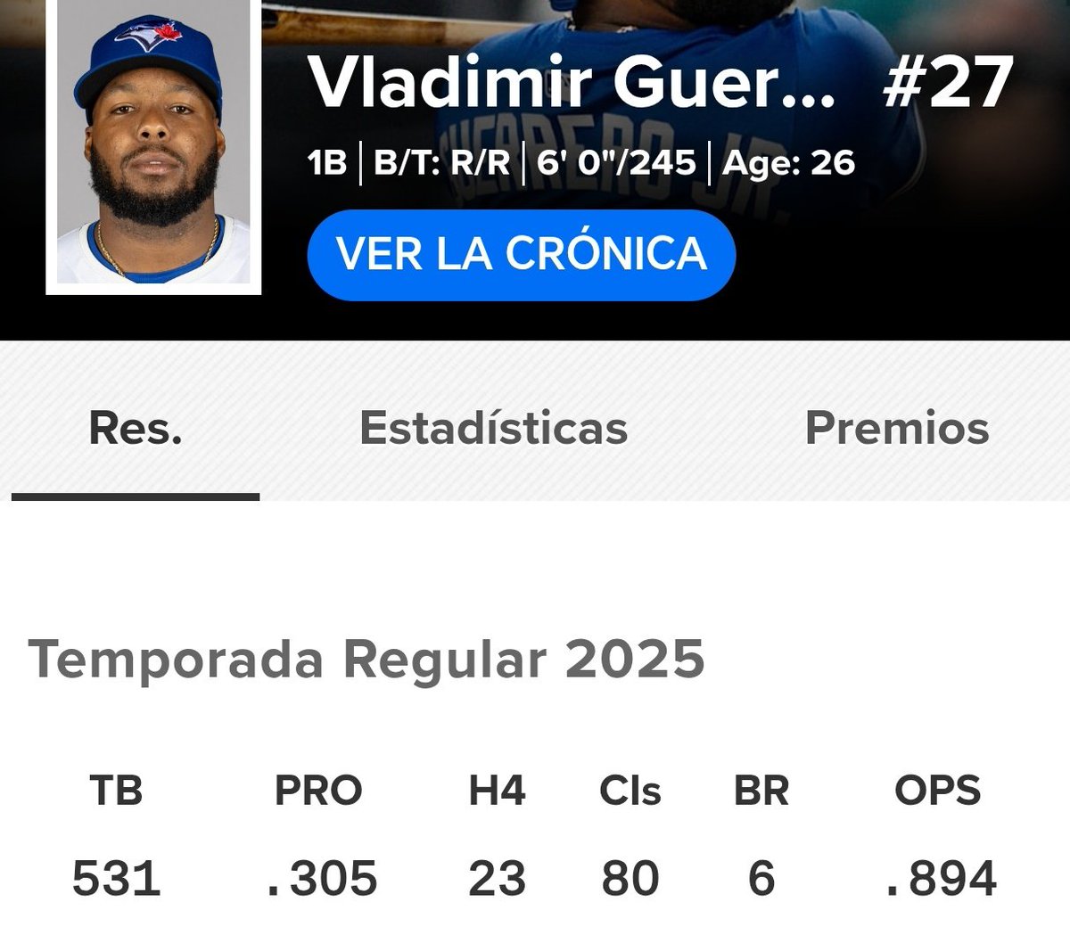Ruben_datitos's tweet image. Vladdy Jr en una temporada que puede parecer "floja" ha sido vital en el gran desempeño de los Jays.