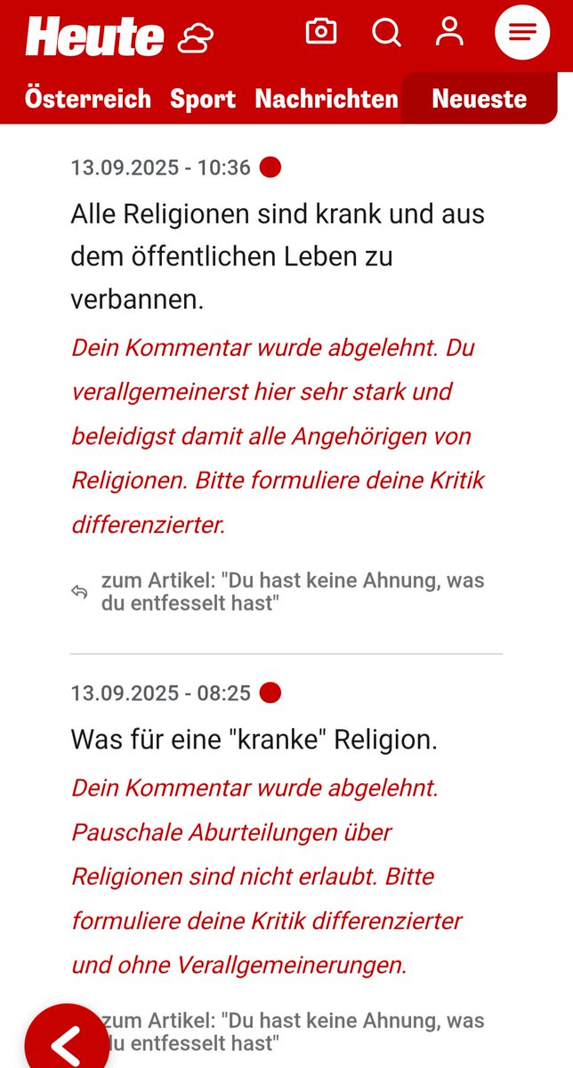 Egal was man sagt, es ist ihnen nicht recht. Dabei bin ich auf die Kritik direkt eingegangen.