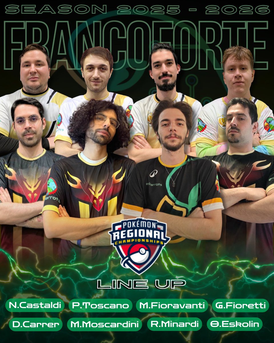 All set? We’re off to Frankfurt for the first regional of the new season! ✈️
Let’s wish the best of luck to our players and kick off this trip by unveiling our brand-new jerseys! 🦜

#eparrots #Esports #vgc #Pokemon #frankfurt