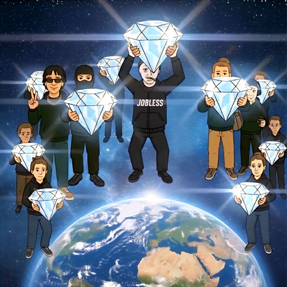 Jobless but diamond-handed 💎