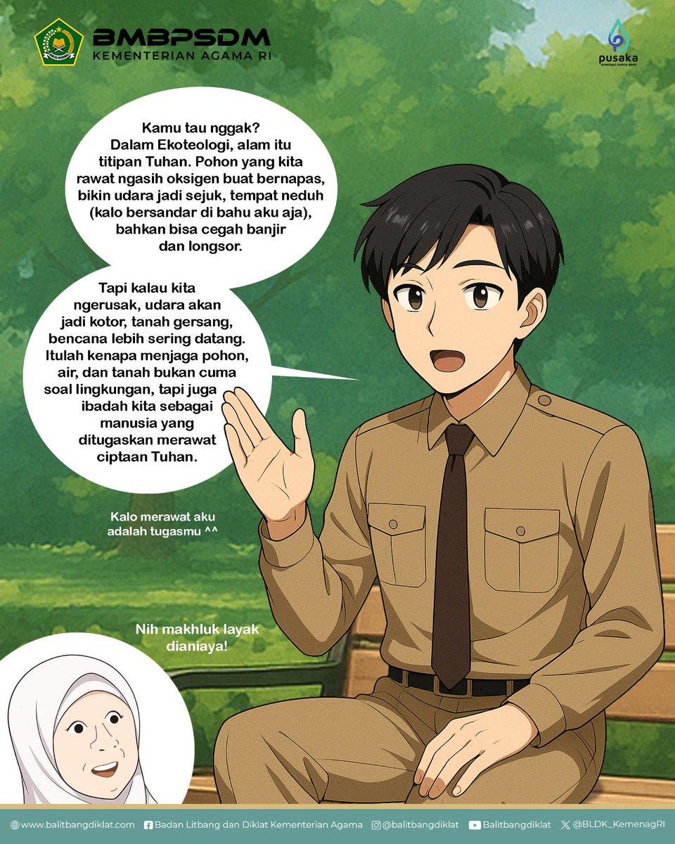 moderat_idn's tweet image. Salam #SahabatReligi

Jangan bisa gombal aja, alam juga butuh perhatian dari kamu, loh!

Swipe ke kiri untuk baca lebih lengkap ya➡️

#BMBPSDM
#KemenagRI
#ModerasiBeragama
#KitaSemuaSama
#ExellenceIsOurTradition