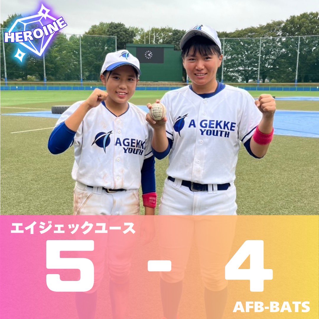 AGEKKEYOUTH's tweet photo. 【試合結果⚾️9/13(土)栃木市杯第5回栃木さくらカップ2025】
#エイジェックユース
101 001 2 |5
010 000 3|4
#AFBBATS
初回に先頭が出塁すると、先制に成功‼️
その後も堀之内の柵越えホームランなどで追加点を重ねる‼️
最終回に相手の猛攻にあうも、なんとか抑え、勝利✨
準決勝進出です🔥 https://t.co/3MOBBD1UM3