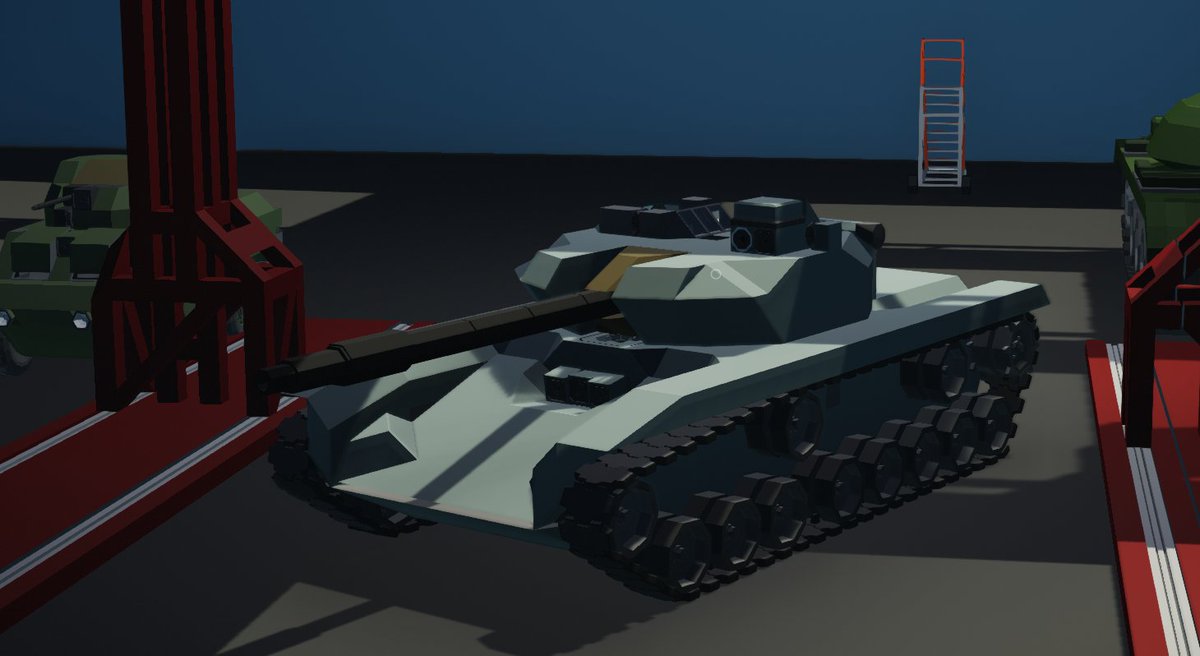 #Stormworks 
<a href="/CV110_Shinano/">信濃工廠長</a> さんからライセンスもらったT-72の
モンキーモデルを研究し、傾斜装甲開発に成功。
（1枚目は完全国産で悩みどころ満載の戦車）
（2枚目からライセンスモデル）

Mモデル付属の砲塔も少し弄っただけでめっちゃかっこよくなる！
MBTになりつつある我が軍の戦車。