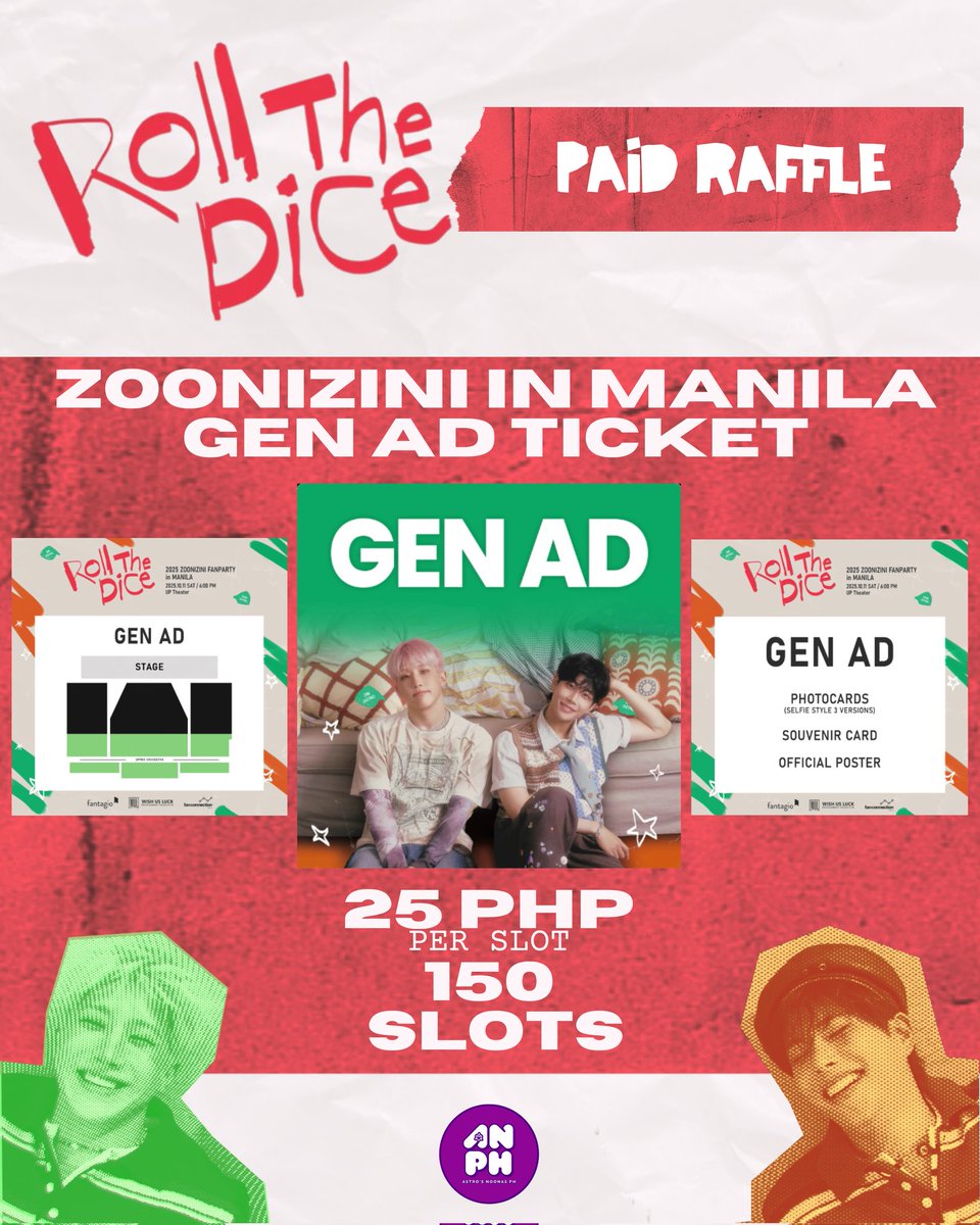 astrosnoonasph's tweet image. Arohas!

Get a chance to ONE (1) GEN AD TICKET for #ZOONIZINIinMANILA 🎲

25 pesos per slot
150 slots available

Ticket details : TBA

tinyurl.com/RTDticket1

more slots = more chances of winning

#ASTRO #MJ #JINJIN #ZOONIZINI