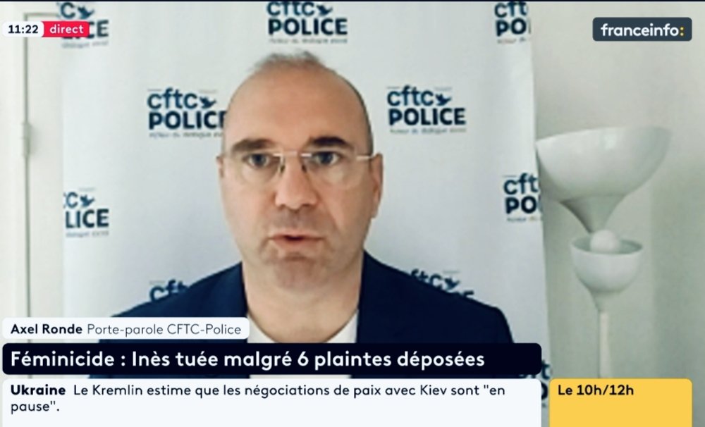 AxelRonde's tweet image. Mon intervention sur #FranceInfo TV à propos de la hausse inquiétante des #féminicides en France. Nous demandons des moyens renforcés pour lutter contre cette montée de la criminalité, un fléau que nous constatons chaque jour dans notre pays. #Inès #CFTC #Police #FDO