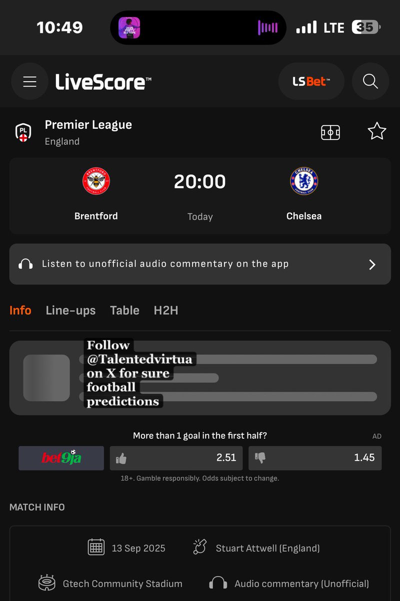 Talented_virtua's tweet image. ₦50,000 for whoever gets the correct score between Brentford🐝 Vs Chelsea 🦁

Step in 👉 Retweet 🔁 &amp;amp; Follow ⬆️ 

📍 Premier League Action 🌆🔔
