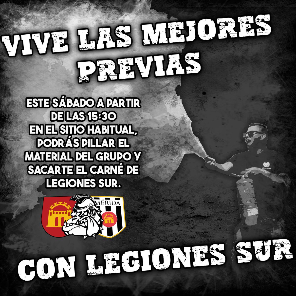 Hoy, desde primera hora en la previa, hazte con material del grupo y anima al equipo de tu ciudad.