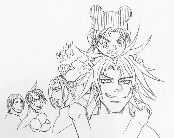 帰宅して続きの楽描き。  柴田亜美

「泣きそうな面して迷子かガキ。一緒に親探してやるぜ!」
「降ろせよ!獅子舞‼︎」
煙草臭い金色のたてがみを引っ張っても「暴れる元気がありゃ大丈夫だな。」って笑ってばかり。
こんなライオンは嫌いだよ!
絶対、絶対逃げてやる‼︎ 