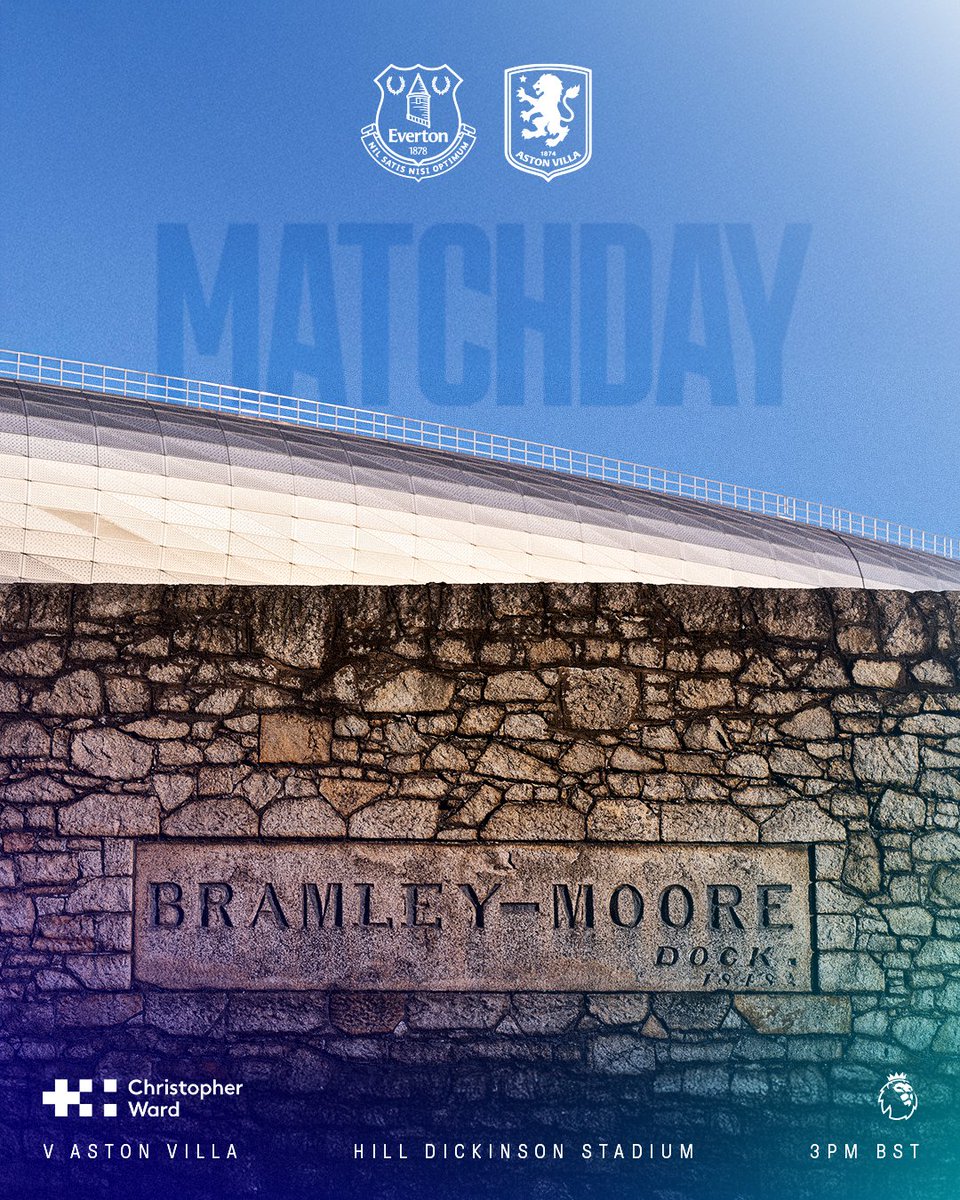 Everton reçoit Aston Villa cet après-midi à 16h00 ! #eveavl