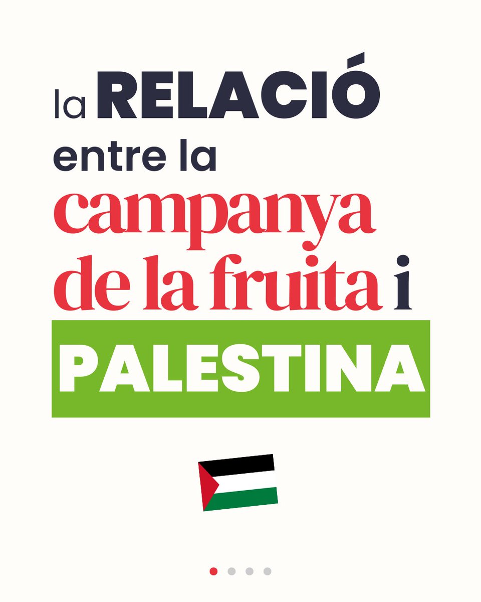 destriem_ponent's tweet image. ‼️ La fruita de #Lleida també alimenta l’ocupació i el genocidi contra el poble palestí.

🇵🇸 Seguim fins que s’acabin totes les complicitats i les relacions amb l’estat genocida d’Israel i fins que Palestina sigui lliure!

✊ Fem una crida a la solidaritat!

@proucomplicitat