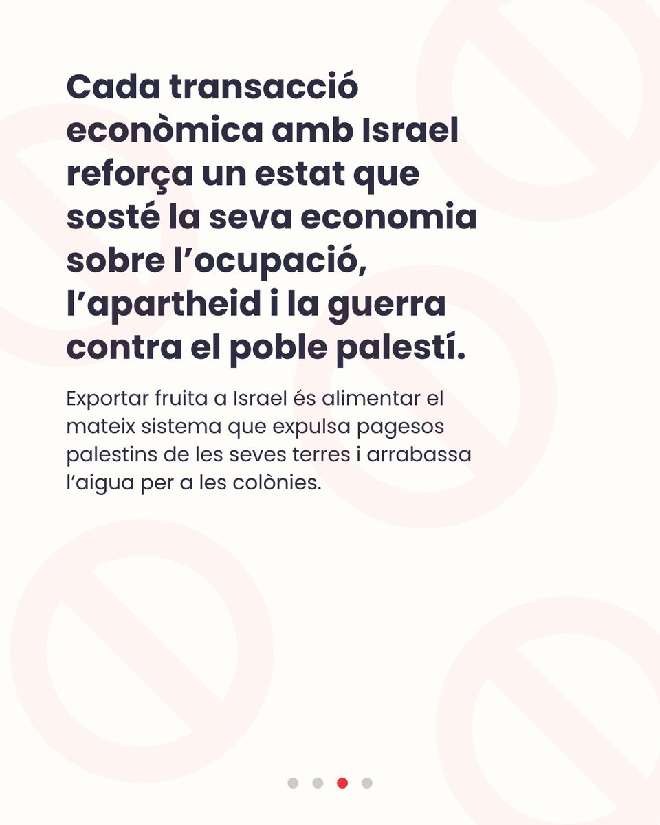 destriem_ponent's tweet image. ‼️ La fruita de #Lleida també alimenta l’ocupació i el genocidi contra el poble palestí.

🇵🇸 Seguim fins que s’acabin totes les complicitats i les relacions amb l’estat genocida d’Israel i fins que Palestina sigui lliure!

✊ Fem una crida a la solidaritat!

@proucomplicitat