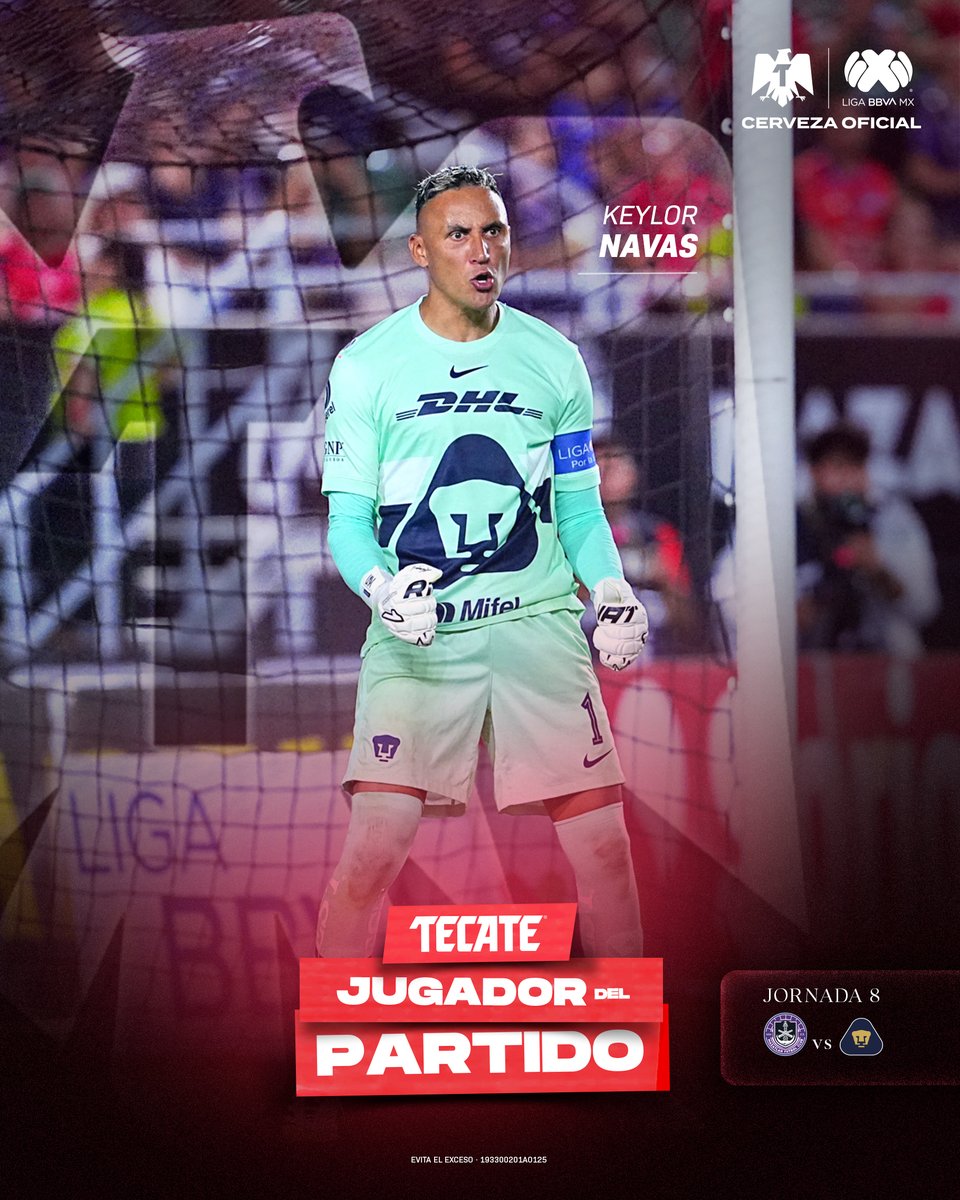 ¡El héroe de la noche en la Perla del Pacífico! 🧤🔥

Ustedes votaron y eligieron al arquero 'tico' como el #TecateJugadorDelPartido y es que se puso la capa y salvó a su equipo en diferentes jugadas. 🦸🏻⚽️

<a href="/CervezaTecate/">Cerveza Tecate</a> | #LaLigaDeLaAfición
