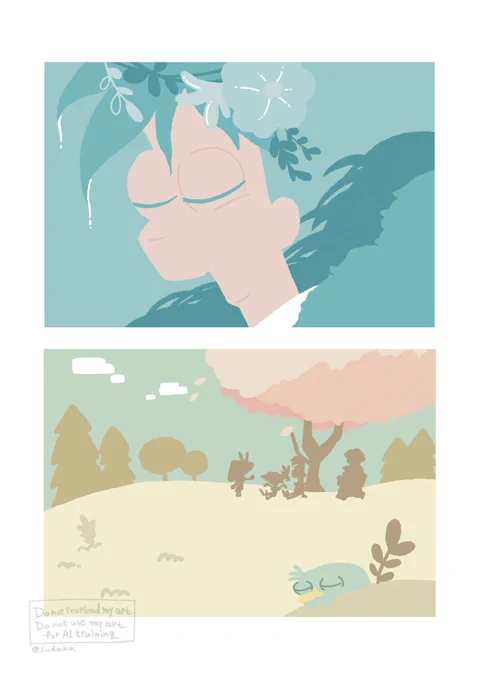去年作ったポストカードブックに入れていた裏庭組の絵です(web再録) #phineasandferb #fanart
