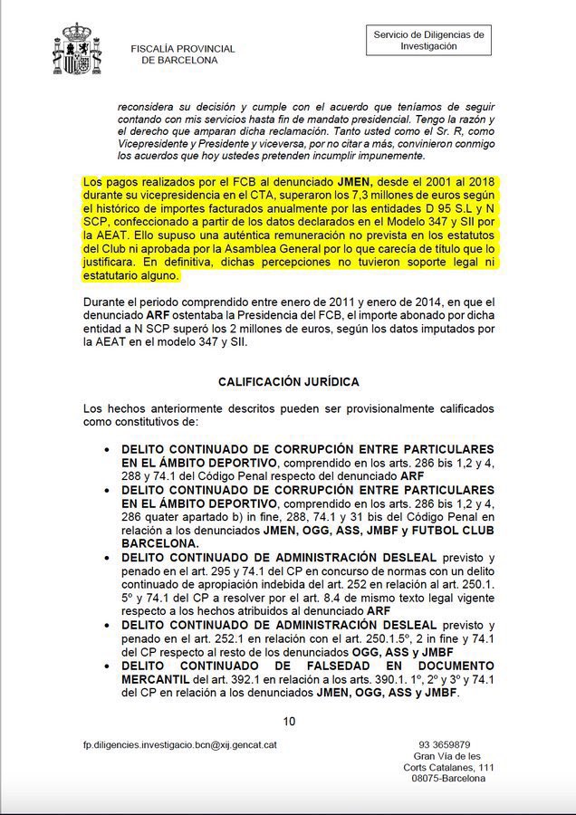 13/9/2025

Tengo el deber moral de recordar que el FC Barcelona sobornó durante (al menos) 17 años al vicepresidente de los árbitros. Con 2 años sin recibir penaltis y un saldo arbitral escandaloso, vivieron la mejor época de su historia. 

Siguen sin ser sancionados. 

Saludos
